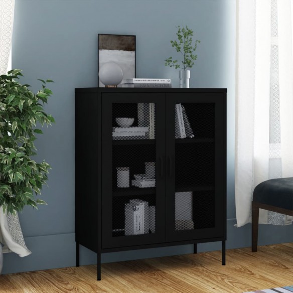 Armoire de rangement Noir 80x35x101,5 cm Acier