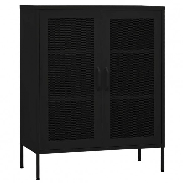 Armoire de rangement Noir 80x35x101,5 cm Acier