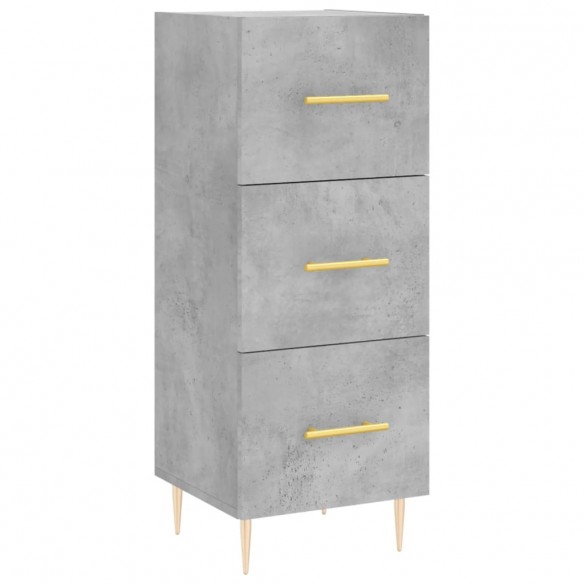 Buffet Gris béton 34,5x34x90 cm Bois d'ingénierie