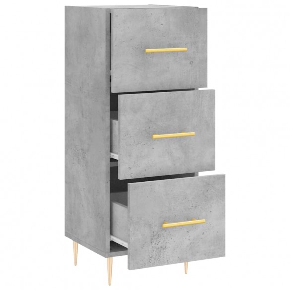 Buffet Gris béton 34,5x34x90 cm Bois d'ingénierie