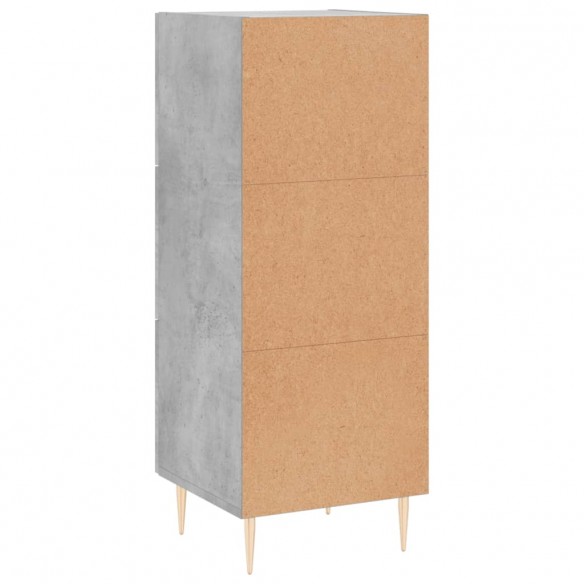 Buffet Gris béton 34,5x34x90 cm Bois d'ingénierie