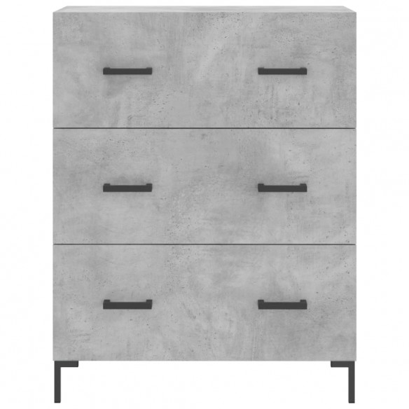 Buffet gris béton 69,5x34x90 cm bois d'ingénierie