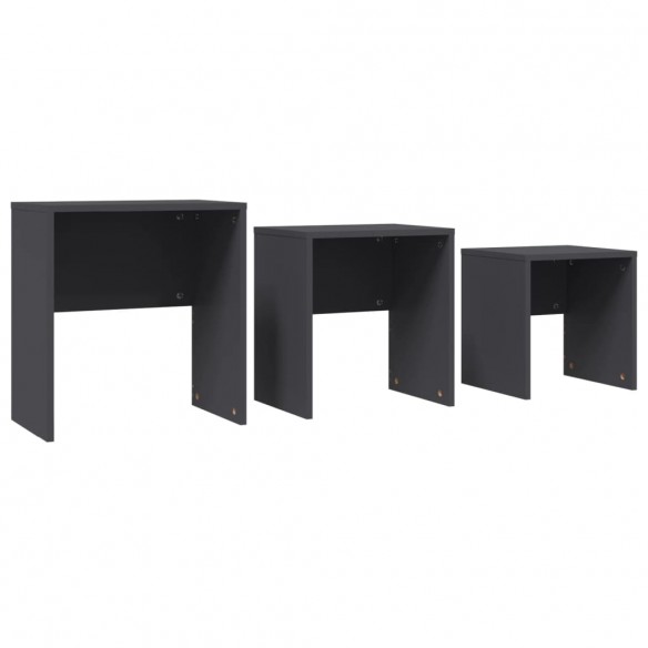 Tables basses gigognes 3 pcs Gris Aggloméré