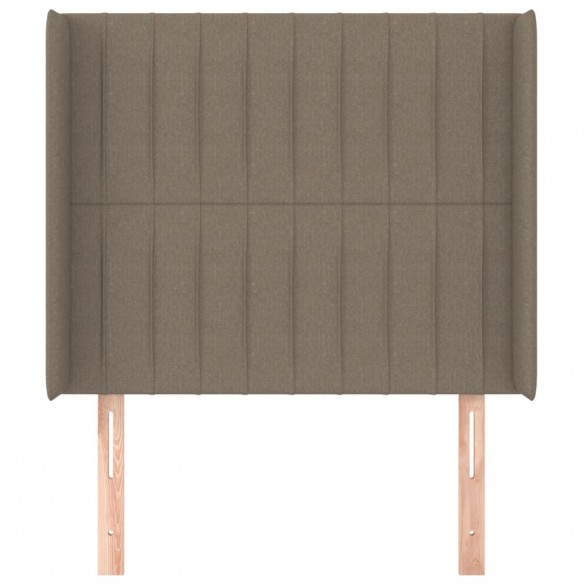 Tête de lit avec oreilles Taupe 103x16x118/128 cm Tissu