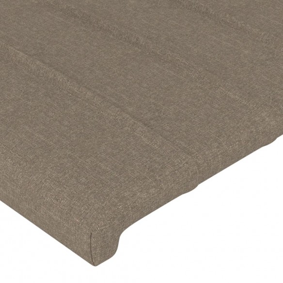 Tête de lit avec oreilles Taupe 103x16x118/128 cm Tissu