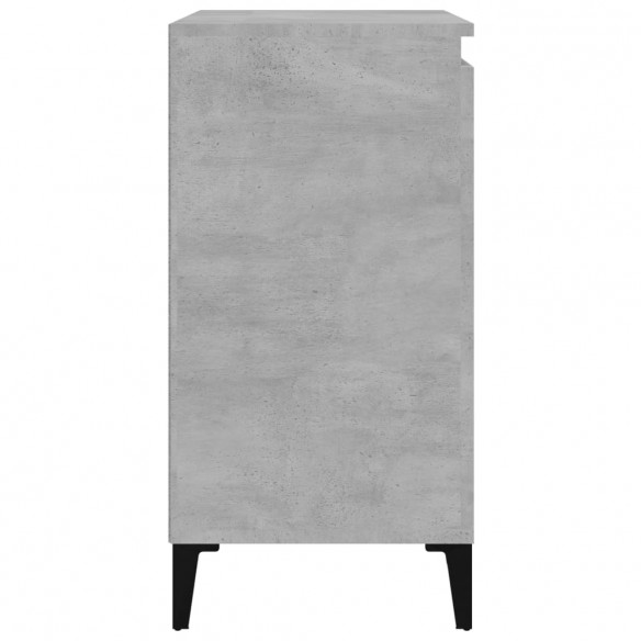 Table de chevet gris béton 40x35x70 cm bois d'ingénierie