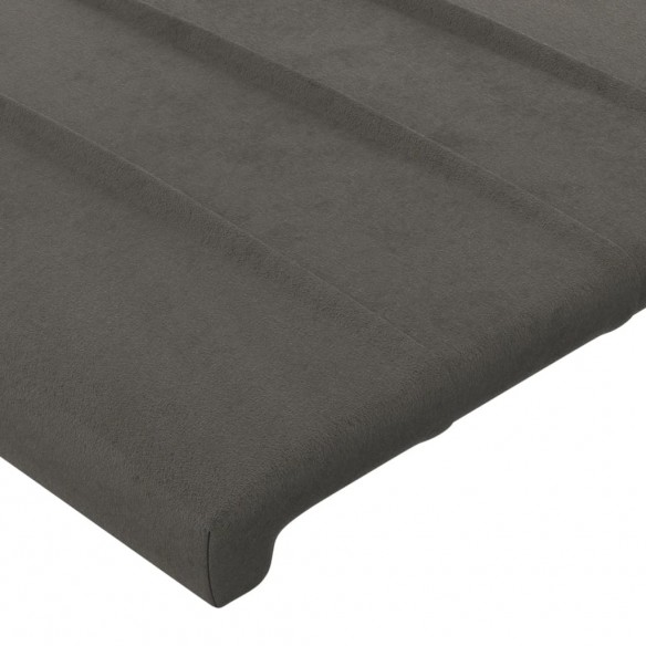 Têtes de lit 4 pcs Gris foncé 72x5x78/88 cm Velours