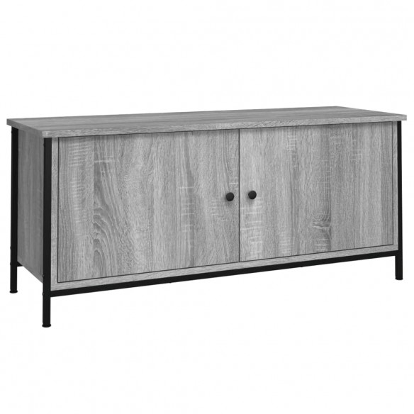 Meuble TV avec portes sonoma gris 102x35x45cm bois d'ingénierie