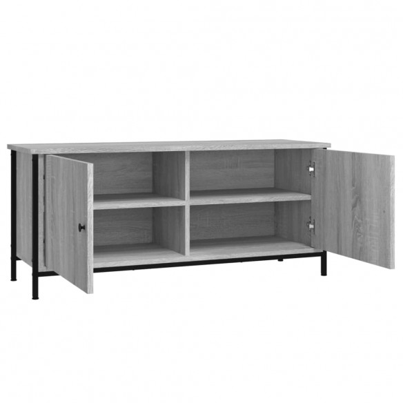 Meuble TV avec portes sonoma gris 102x35x45cm bois d'ingénierie