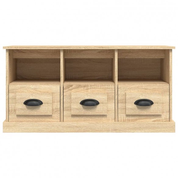 Meuble TV chêne sonoma 100x35x50 cm bois d'ingénierie