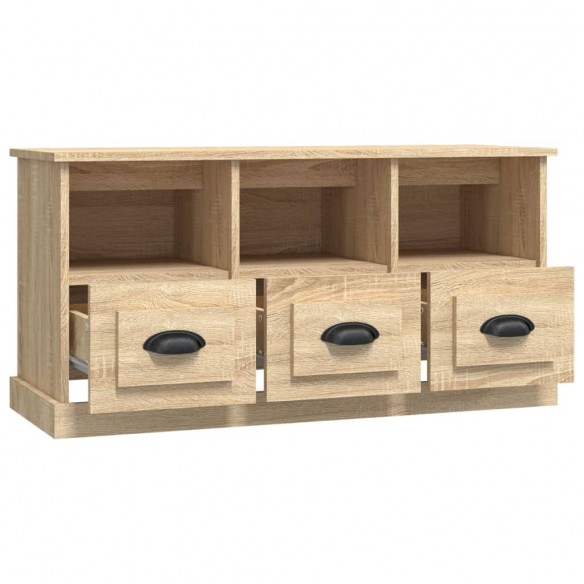 Meuble TV chêne sonoma 100x35x50 cm bois d'ingénierie