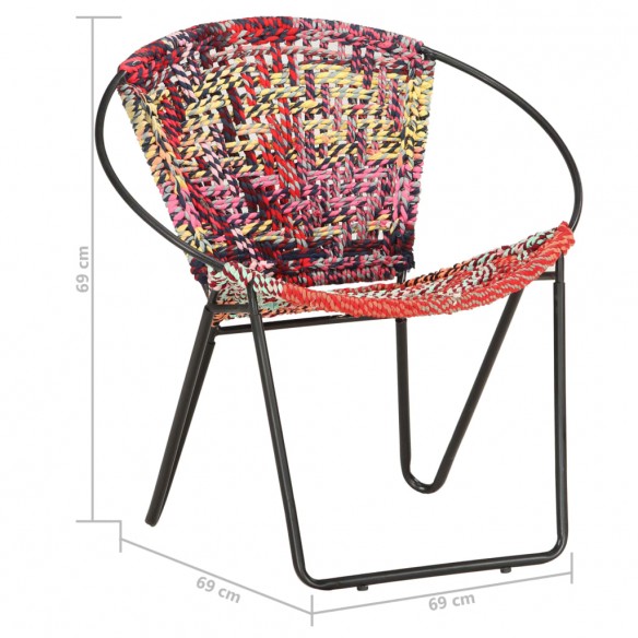 Chaise ronde Chindi Multicolore Tissu