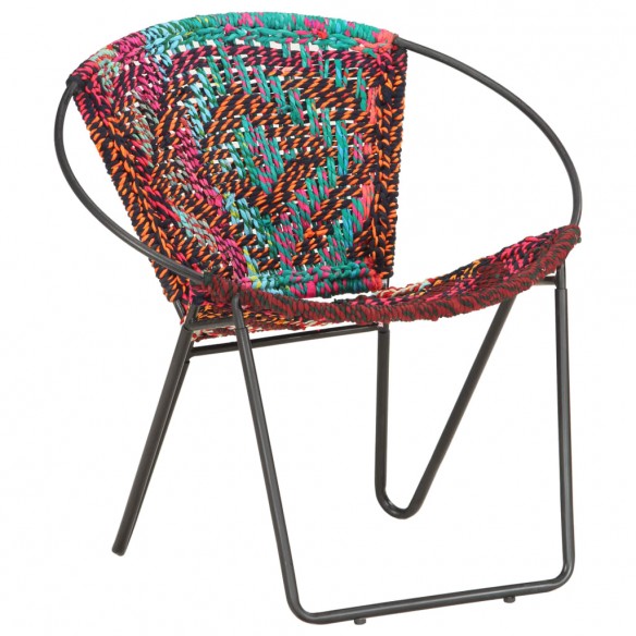 Chaise ronde Chindi Multicolore Tissu