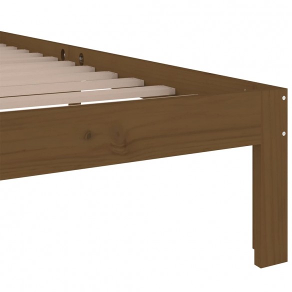 Cadre de lit Marron miel Bois massif 100x200 cm