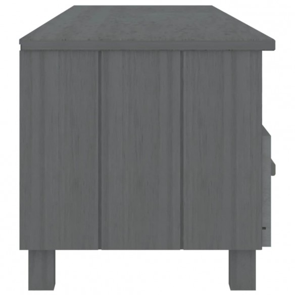 Meuble TV HAMAR Gris foncé 158x40x40 cm Bois massif de pin