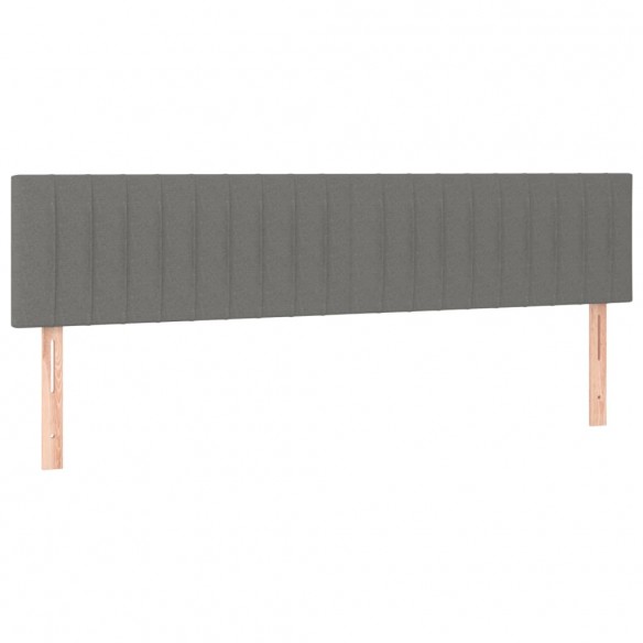 Cadre de lit et matelas et LED Gris foncé 160x200 cm