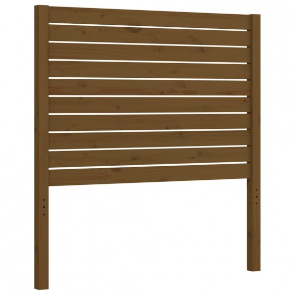 Cadre de lit tête de lit marron miel 90x200 cm bois massif