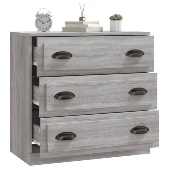 Buffet sonoma gris 70x35,5x67,5 cm bois d'ingénierie