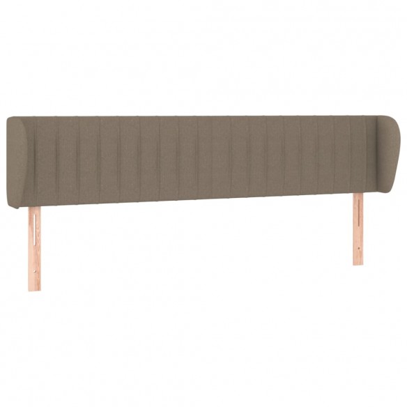 Tête de lit avec oreilles Taupe 203x23x78/88 cm Tissu