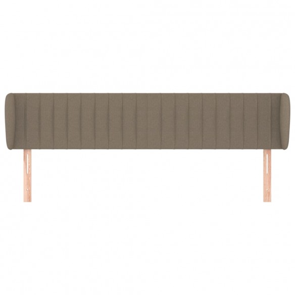 Tête de lit avec oreilles Taupe 203x23x78/88 cm Tissu