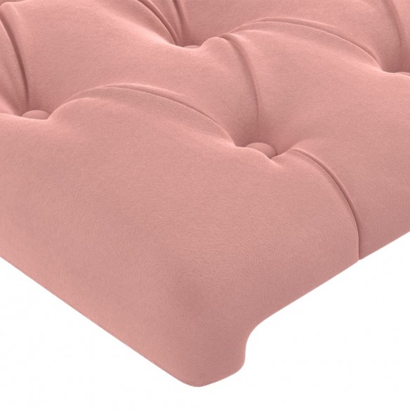 Têtes de lit 2 pcs Rose 100x7x78/88 cm Velours