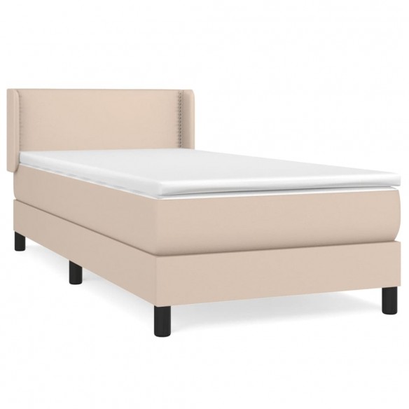 Cadre de lit avec matelas Cappuccino 80x200 cm