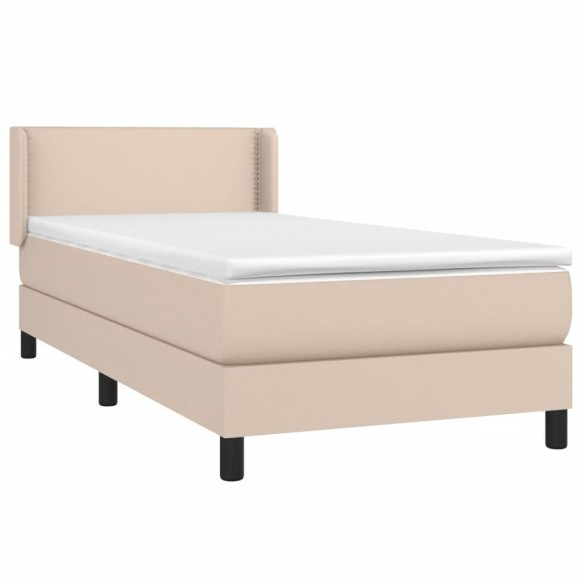 Cadre de lit avec matelas Cappuccino 80x200 cm