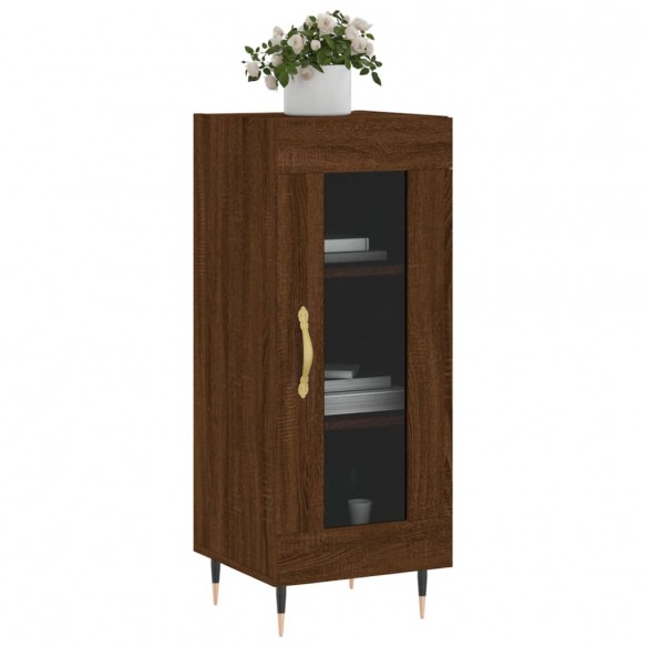 Buffet Chêne marron 34,5x34x90 cm Bois d'ingénierie