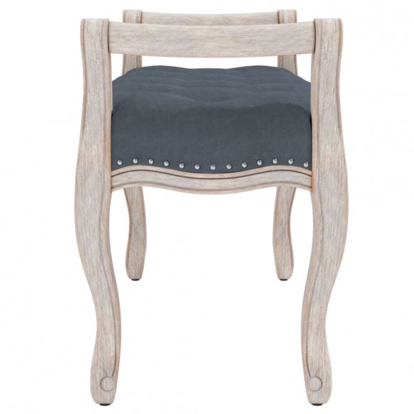 Banc Gris foncé 80x45x60 cm Velours