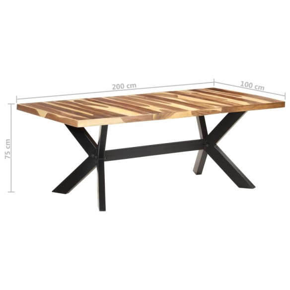 Table de salle à manger 200x100x75 cm Bois avec finition miel