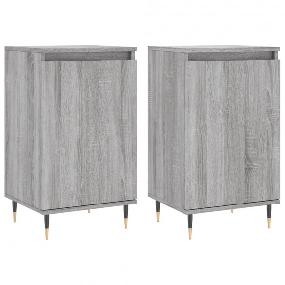 Buffets 2 pcs sonoma gris 40x35x70 cm bois d'ingénierie