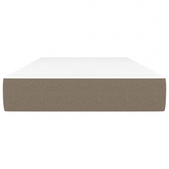 Matelas de lit à ressorts ensachés Taupe 80x200x20 cm Tissu