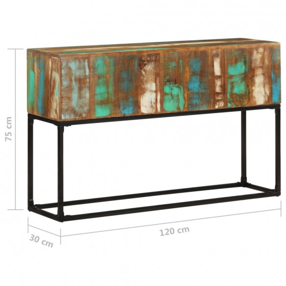 Table console 120x30x75 cm Bois de récupération massif