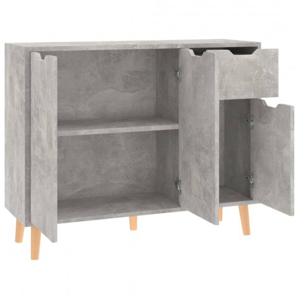 Buffet gris béton 90x30x72 cm bois d'ingénierie