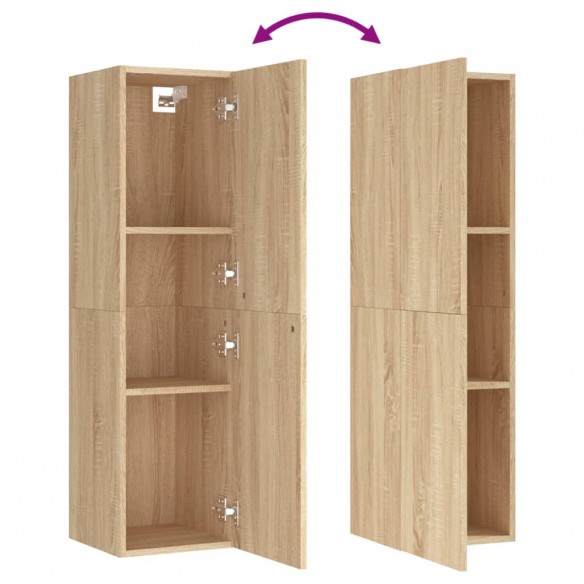 Meubles TV 2 pcs Chêne sonoma 30,5x30x110 cm Aggloméré