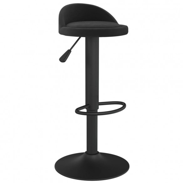 Tabourets de bar 2 pcs Noir Velours