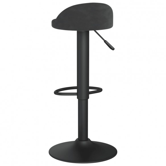 Tabourets de bar 2 pcs Noir Velours