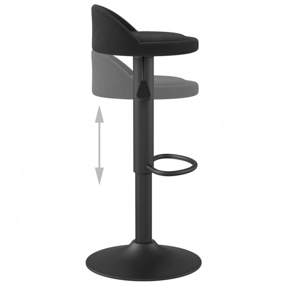 Tabourets de bar 2 pcs Noir Velours