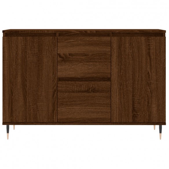 Buffet chêne marron 104x35x70 cm bois d'ingénierie