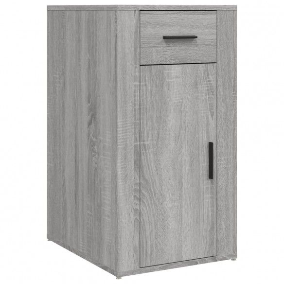 Bureau avec armoire sonoma gris bois d'ingénierie