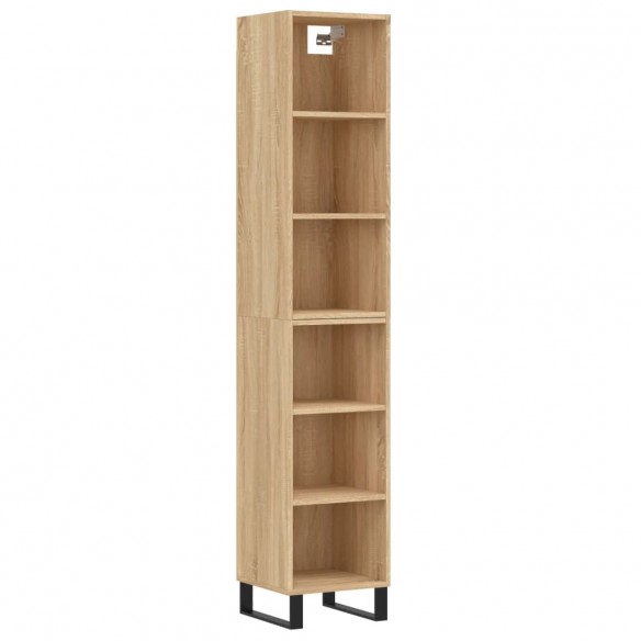 Buffet haut Chêne sonoma 34,5x32,5x180 cm Bois d'ingénierie