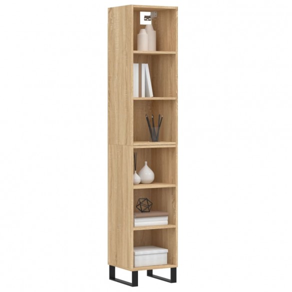 Buffet haut Chêne sonoma 34,5x32,5x180 cm Bois d'ingénierie