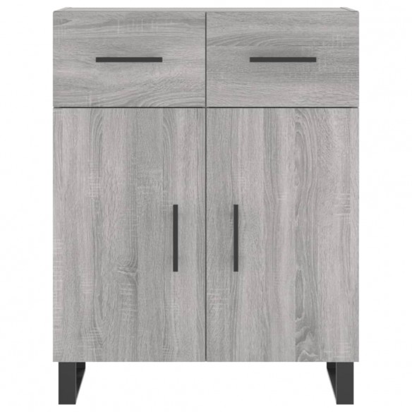 Buffet haut Sonoma gris 69,5x34x180 cm Bois d'ingénierie