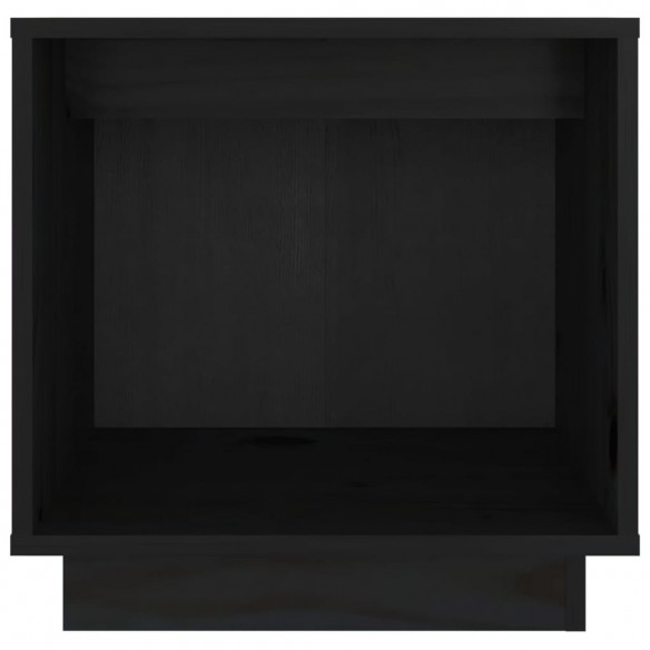 Table de chevet Noir 40x30x40 cm Bois de pin solide