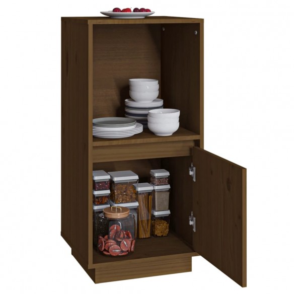 Buffet Marron miel 38x35x80 cm Bois massif de pin