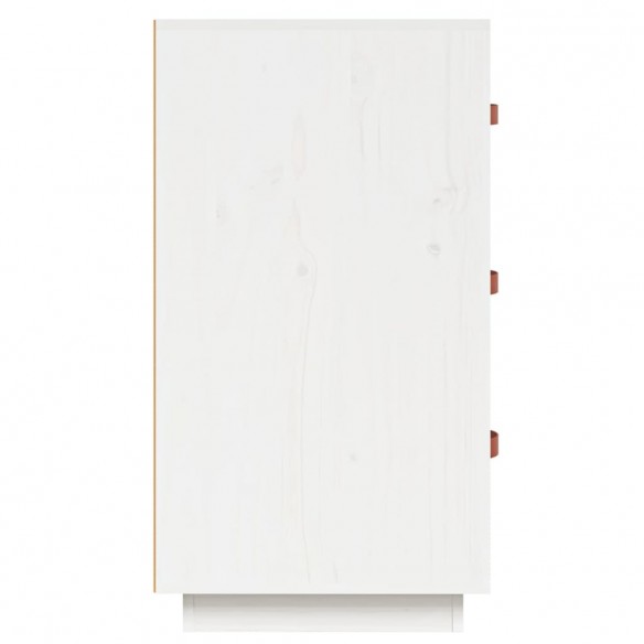 Buffet Blanc 80x40x75 cm Bois massif de pin