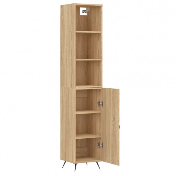 Buffet haut Chêne sonoma 34,5x34x180 cm Bois d'ingénierie