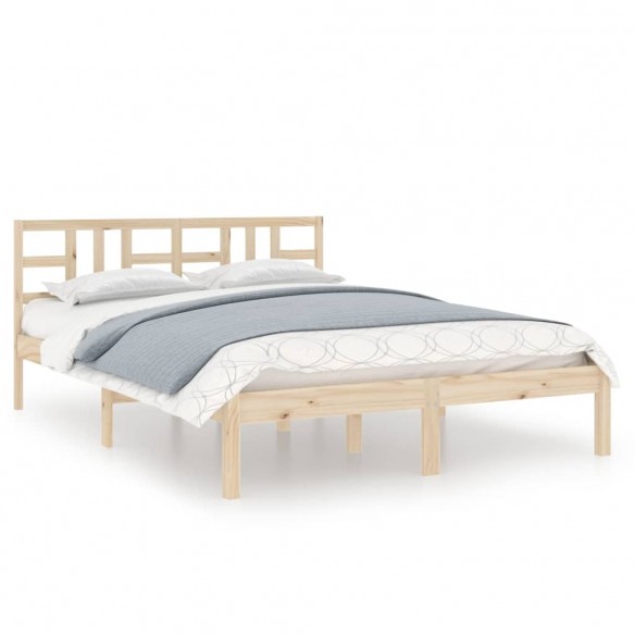 Cadre de lit bois massif 120x190 cm petit double