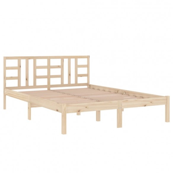 Cadre de lit bois massif 120x190 cm petit double