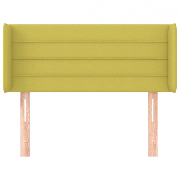 Tête de lit avec oreilles Vert 83x16x78/88 cm Tissu